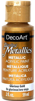 Decoart Dazzling Metallics Paint 2oz 59ml#Colour_GLORIOUS GOLD