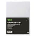 OSC L Shaped Pockets A4 - Pack of 12#Colour_CLEAR