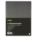 Okin L Shaped Pockets A4 - Pack Of 12#Colour_SMOKE