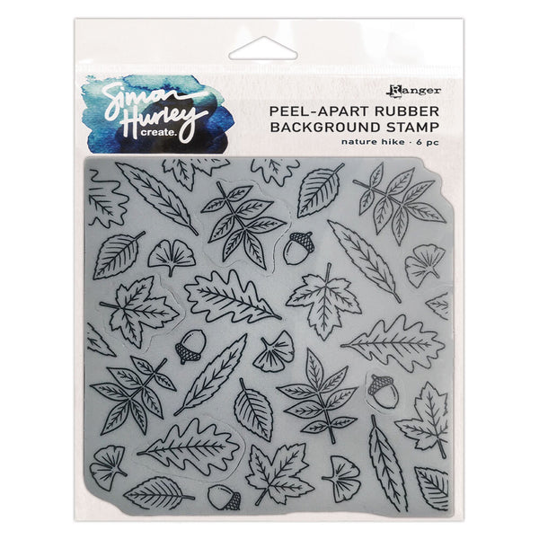 Simon Hurley create. 6" X 6" Background Cling Stamp Nature Hike