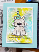 Simon Hurley create. 6" X 6" Background Cling Stamp Water Marble