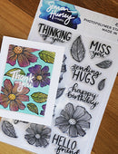 Simon Hurley create. Photopolymer 16 Piece Stamp Set Sentimental Flowers