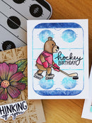 Simon Hurley create. 6" X 6" Background Cling Stamp Ice Rink