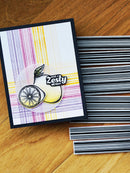 Simon Hurley create. 6" X 6" Background Cling Stamp Pinstripe