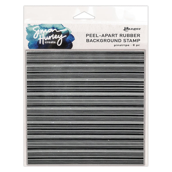 Simon Hurley create. 6" X 6" Background Cling Stamp Pinstripe