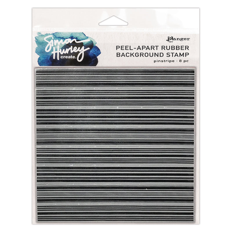 Simon Hurley create. 6" X 6" Background Cling Stamp Pinstripe