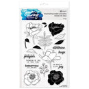 Simon Hurley create. Photopolymer 19 Piece Stamp Set Pretty Peonies