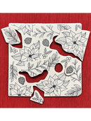 Simon Hurley create. 6" X 6" Background Cling Stamp Festive Florals