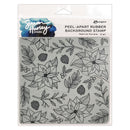 Simon Hurley create. 6" X 6" Background Cling Stamp Festive Florals