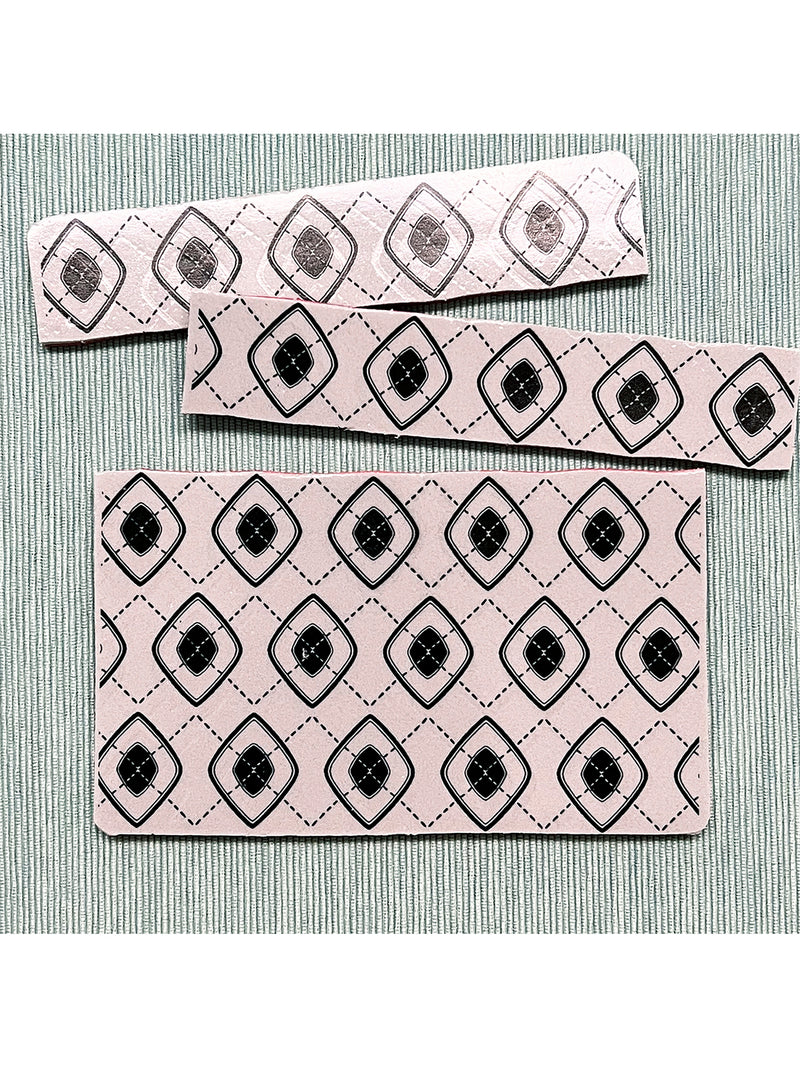 Simon Hurley create. 6" X 6" Background Cling Stamp Funky Argyle