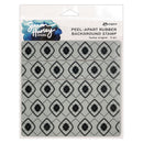 Simon Hurley create. 6" X 6" Background Cling Stamp Funky Argyle