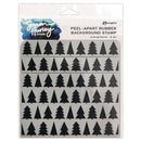 Simon Hurley create. 6" X 6" Background Cling Stamp Evergreens