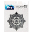 Simon Hurley create. 6" X 6" Background Cling Stamp Flowering Mandala
