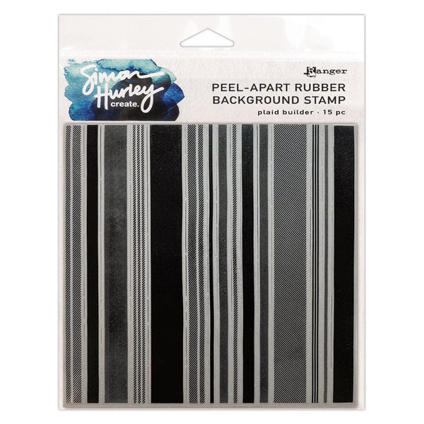 Simon Hurley create. 6" x 6" Peel-Apart Background Stamps Plaid Builder