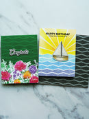 Simon Hurley create. 6" X 6" Background Cling Stamp Sound Waves