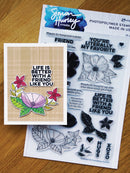 Simon Hurley create. Photopolymer 25 Piece Stamp Set Friendship Florals