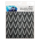 Simon Hurley create. 6" X 6" Background Cling Stamp Funky Chevron