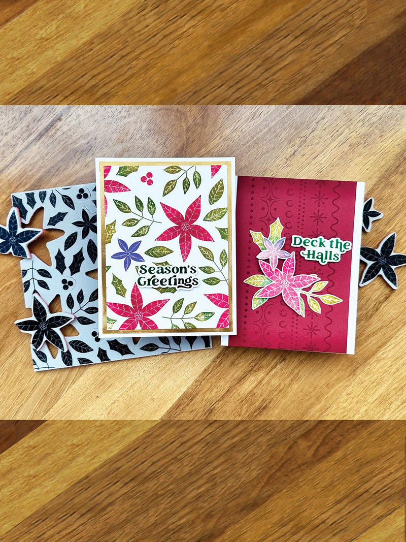Simon Hurley create. 6" X 6" Background Cling Stamp Bold Holiday Blooms
