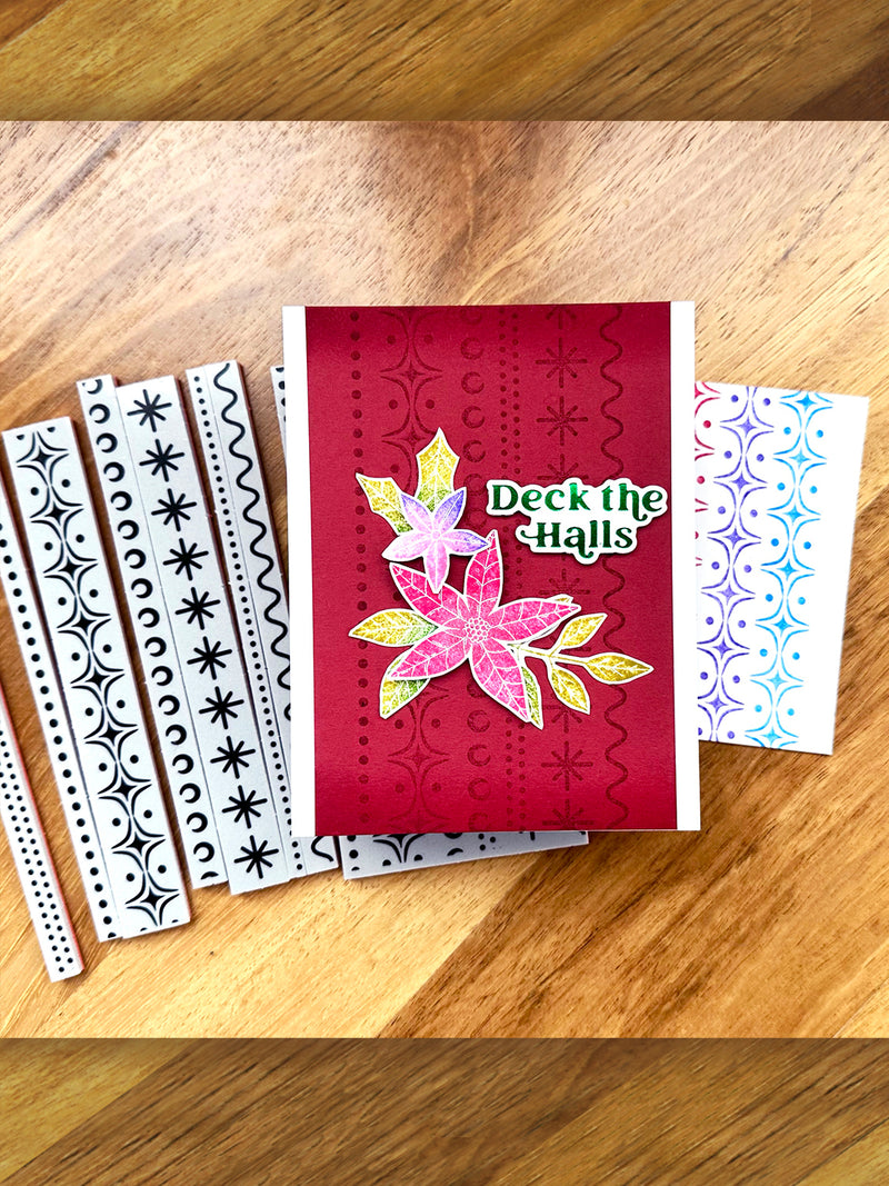 Simon Hurley create. 6" X 6" Background Cling Stamp Magic Stripes