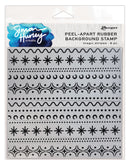 Simon Hurley create. 6" X 6" Background Cling Stamp Magic Stripes
