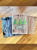Simon Hurley create. 6" X 6" Background Cling Stamp Woodgrain