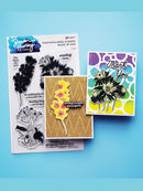 Simon Hurley create. Clear Photopolymer 11 Piece Stamp Set Inked Blooms