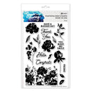Simon Hurley create. Photopolymer 18 Piece Stamp Set Watercolor Flowers