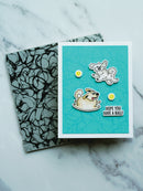 Simon Hurley create. 6" X 6" Background Cling Stamp Splatter