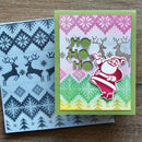 Simon Hurley create. 6" X 6" Background Cling Stamp Nordic Knit