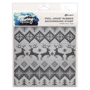 Simon Hurley create. 6" X 6" Background Cling Stamp Nordic Knit