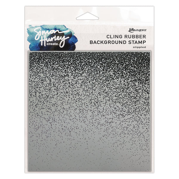 Simon Hurley create. 6" X 6" Background Cling Stamp Stippled