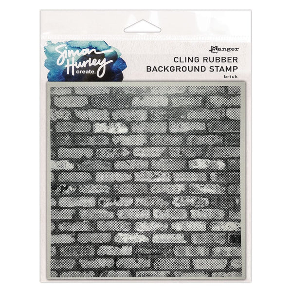 Simon Hurley create. 6" x 6" Clear Background Stamps Brick