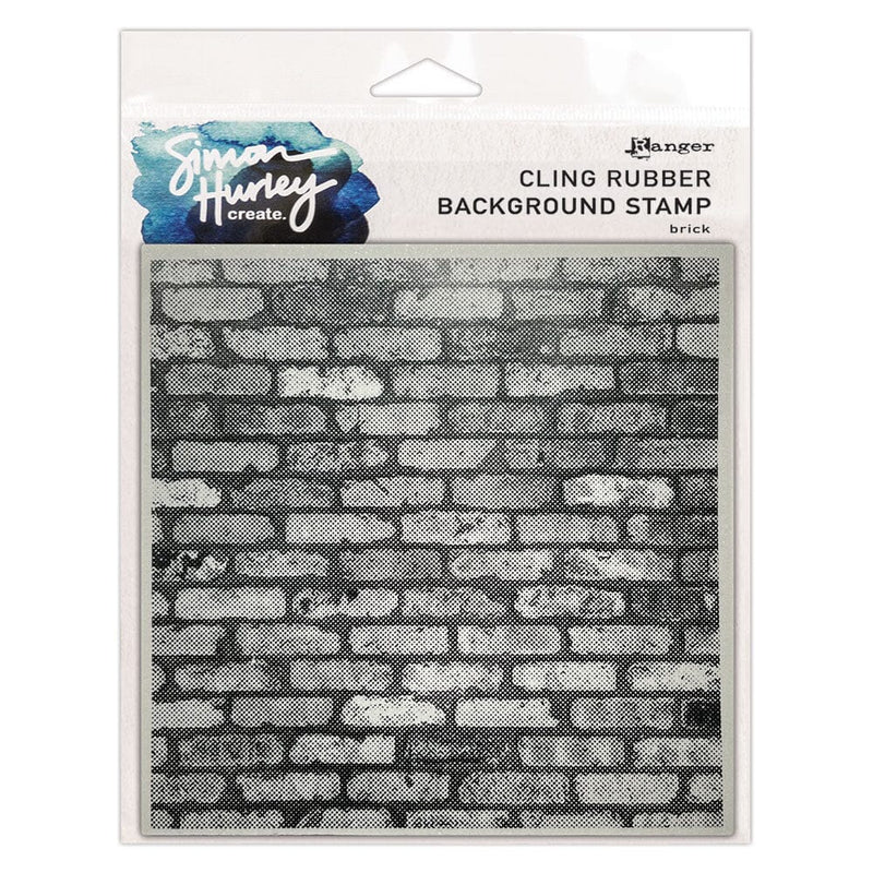 Simon Hurley create. 6" x 6" Clear Background Stamps Brick