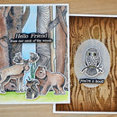 Simon Hurley create. 6" x 9" Clear Stamps Woodland Wildlife
