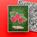 Simon Hurley create. 6" X 6" Background Cling Stamp Dotted Leaves