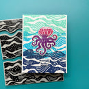 Simon Hurley create. 6" X 6" Background Peel Apart Stamp Saltwater