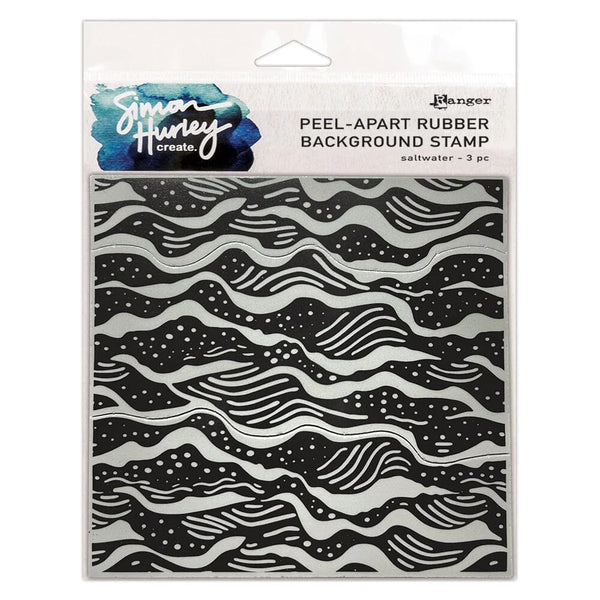 Simon Hurley create. 6" X 6" Background Peel Apart Stamp Saltwater