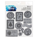 Simon Hurley create. 6" X 6" Cling Stamp Christmas Postage