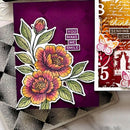 Simon Hurley create. 6" X 6" Background Cling Stamp Faded Diamonds
