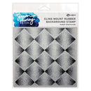 Simon Hurley create. 6" X 6" Background Cling Stamp Faded Diamonds