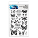 Simon Hurley create. Photopolymer 20 Piece Stamp Set Blooming Butterflies