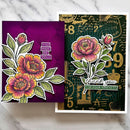 Simon Hurley create. Photopolymer 20 Piece Stamp Set Sketched Peonies