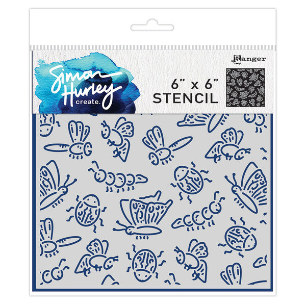 Simon Hurley create. 6" X 6" Stencil Cordial Critters