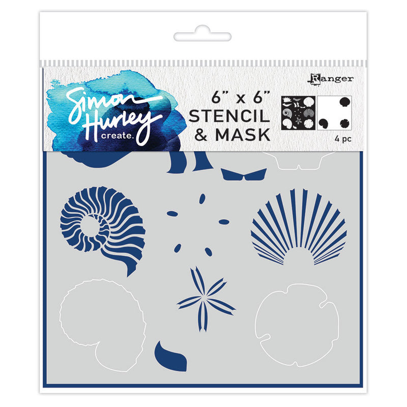 Simon Hurley Create. 6" X 6" Stencil Shell Maker