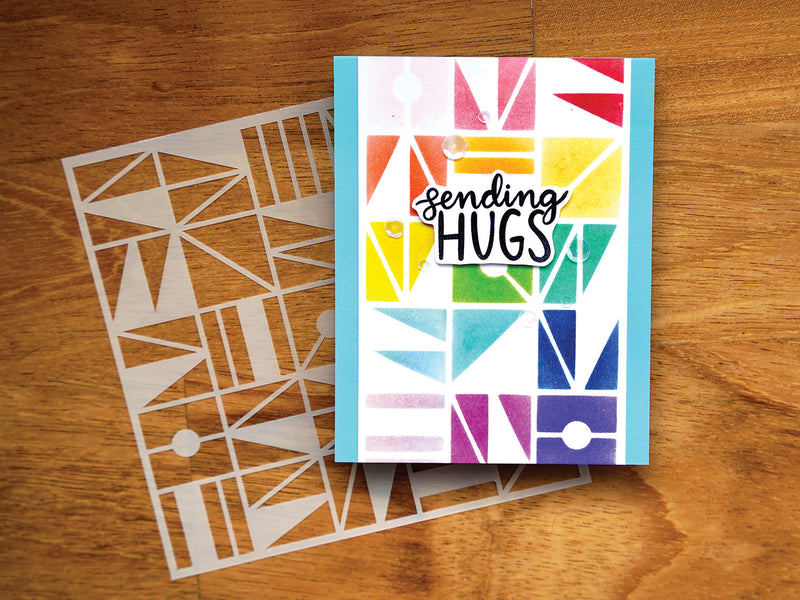 Simon Hurley Create. 6" X 6" Stencil Geometry