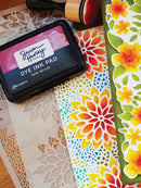 Simon Hurley create. Slimline 4" X 9" Stencil Mosaic Florals