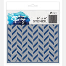 Simon Hurley create. 6" x 6" Stencil Flip Flop Chevron