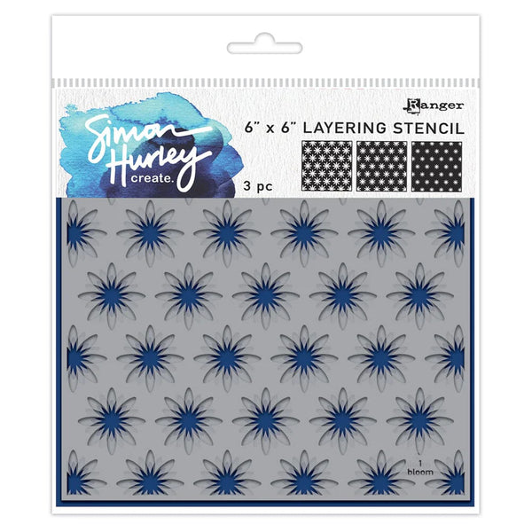 Simon Hurley create. 6" x 6" Layering Stencil In Bloom