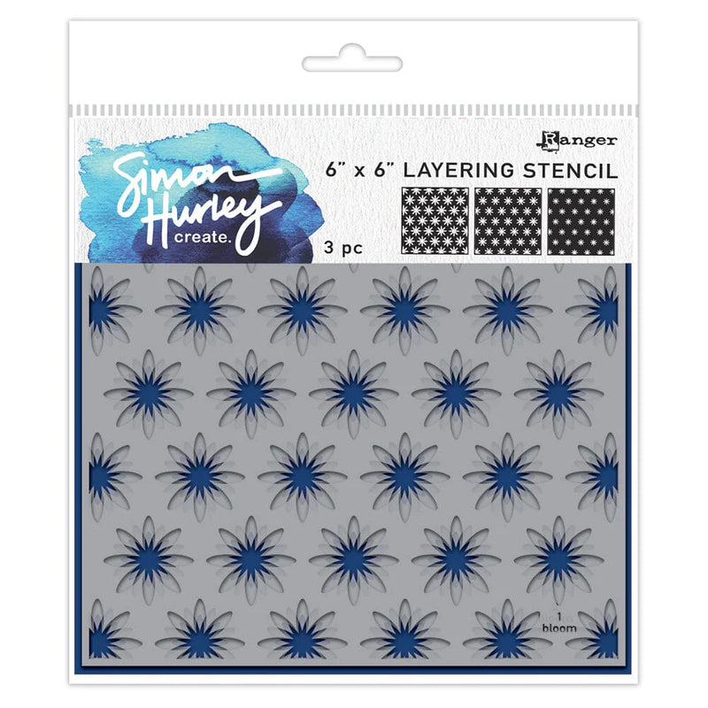 Simon Hurley create. 6" x 6" Layering Stencil In Bloom