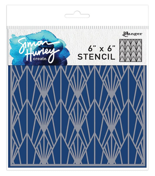 Simon Hurley create. 6" x 6" Stencil Deco Diamonds